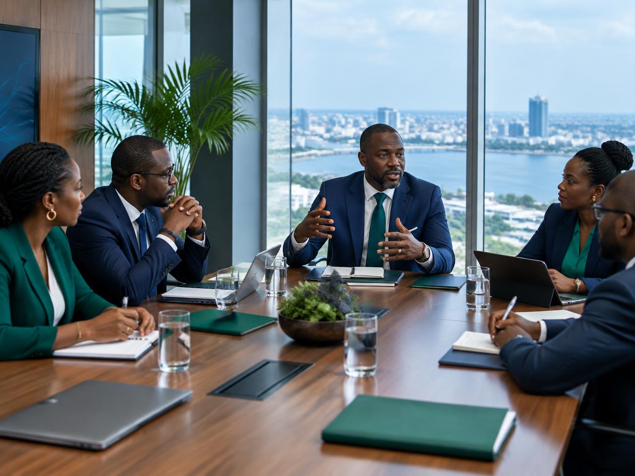 Dirigeants réunis pour une séance de conseil en management à Abidjan